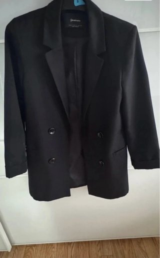 Blazer Stradivarius Negro Talla S