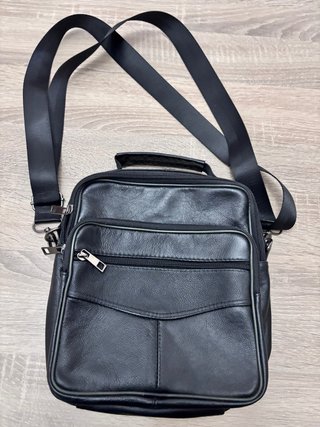 Bandolera Negra Cuero Sintético