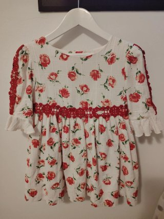 Vestido Infantil Estampado Floral Talla 6