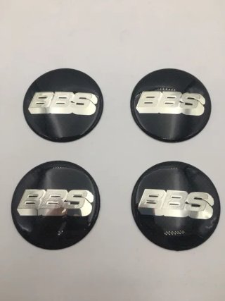 4 chapas de centros de rueda BBS 70 mm negras