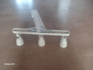 Soporte de tres lámparas blanco