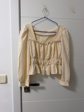 Blusa Beige Mango Talla S