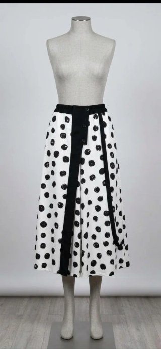 Pantalón estampado lunares blanco y negro