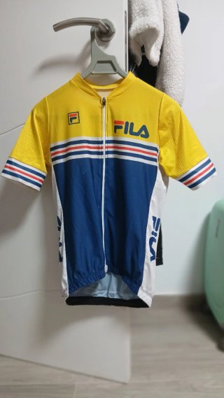Maillot de Ciclismo Fila Amarillo y Azul