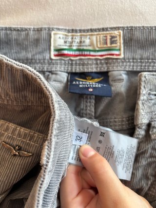 Pantalones Aeronautica Militare grises/Solo envío