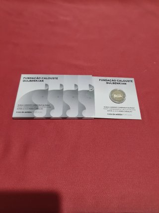 Moneda 2 Euros Portugal Fundación Gulbenkian