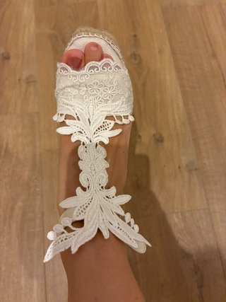 Alpargatas Novia Yolancris Encaje Blanco