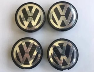 Centro de rueda VW 63 mm negro