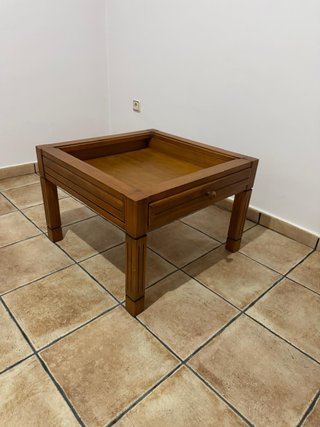 Mesa Auxiliar de Madera con Cajón