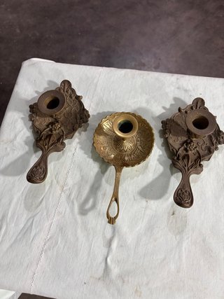 Portacandele antichi in bronzo