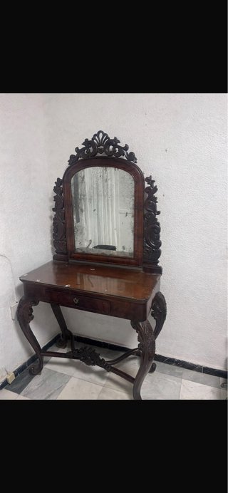 Tocador Consola Caoba Isabelino 1850