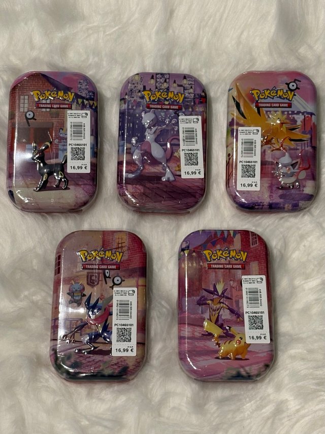 Lote x5 Mini Tins Pokémon 30 Aniversario 🇬🇧