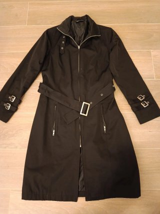 Gabardina mujer talla 40 negra