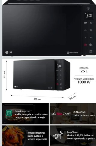 Forno a microonde LG NeoChef Smart Inverter 25L