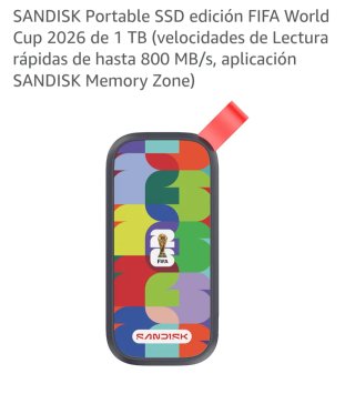SSD Portátil SanDisk 1TB FIFA World Cup 2026