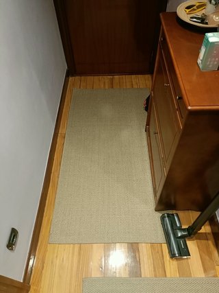 2 Tappeti Beige Stile Vimini