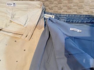 Lote 3 Pantalones Stradivarius Beige y Azul