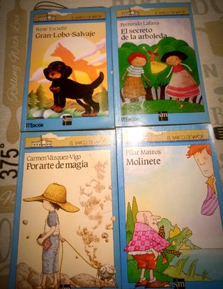 Lote de 4 libros El Barco de Vapor azul