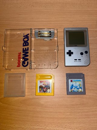 Nintendo Game Boy Pocket Plata + 2 Juegos