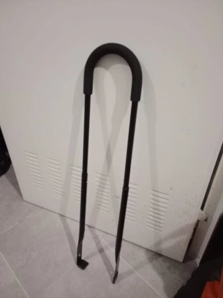 Barra aprendizaje bicicleta negra