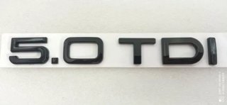 Emblema logo trasero Audi 5.0TDI negro
