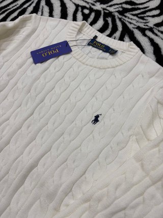 Jersey Polo Ralph Lauren Blanco Trenzado