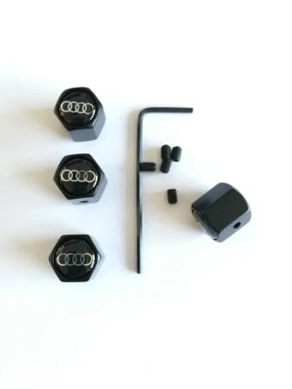 Tapones válvulas Audi negros antirrobo