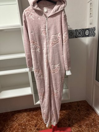 Pijama Enterizo con Gorro Rosa Talla L