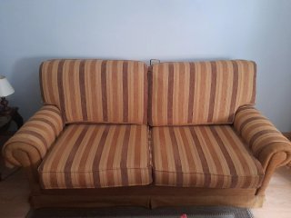 Sofá cama y sillón tela