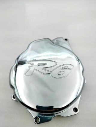 Tapa alternador motor Yamaha cromada R6 2003-2005