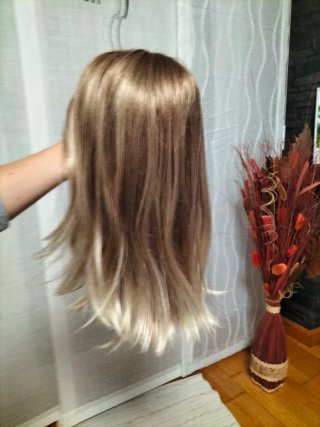 Peluca de Pelo Sintético efecto cuero cabelludo