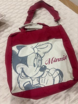 Bolso Grande Minnie Disney Rojo y Blanco