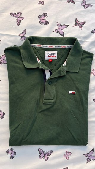 Polo Tommy Jeans Verde Oliva Talla M