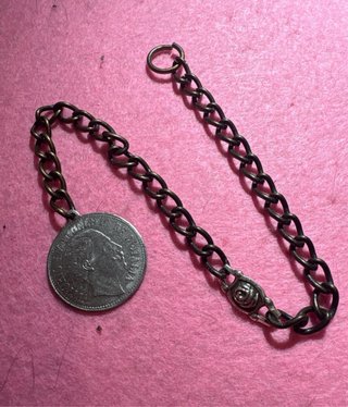 Leontina Reloj Cadena Moneda Antigua