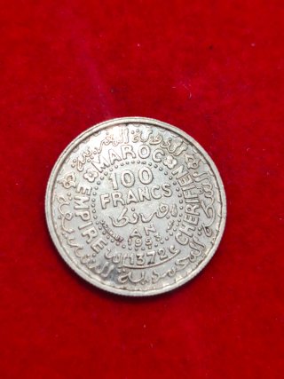 100 Francos Marruecos Plata 1953