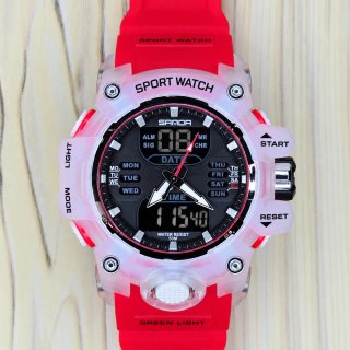 Reloj Deportivo SAMDA Negro y Rojo
