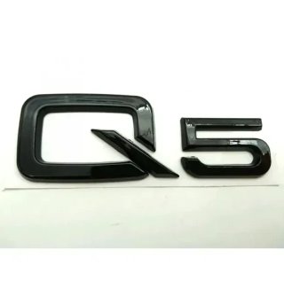 Emblema logo lateral o trasero Audi Q5 negro
