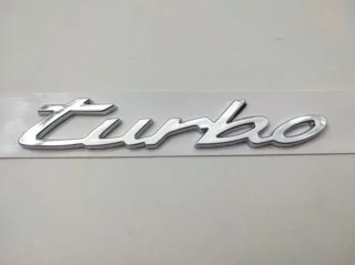 Emblema Porsche turbo cromado