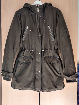 Parka abrigo verde caqui Pimkie con pelo