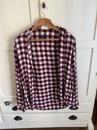 Camisa Zara cuadros roja Talla M