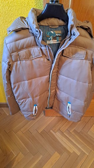Chaqueta de plumas beige para chico Talla 16