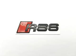Emblema logo trasero Audi RS6 negro mate