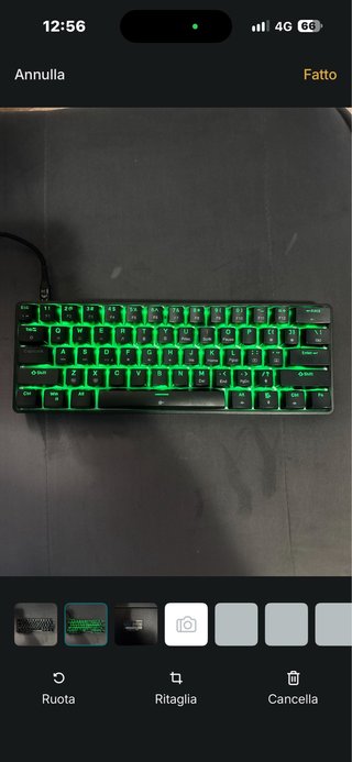 Tastiera gaming retroilluminata verde