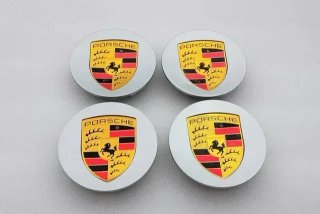 Centro rueda Porsche plata 76 mm