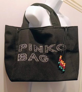 Borsa Pinko nera con paillettes nuova