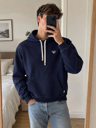 Sudadera SILBON Azul Marino con Capucha