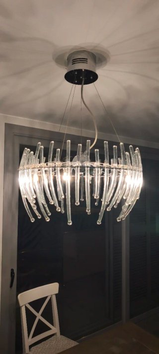 Lámpara de techo de cristal elegante para comedor