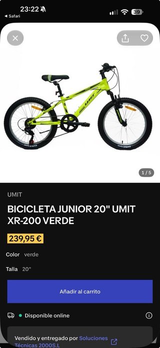 Bicicleta Infantil Rockrider 20 pulgadas decatlón