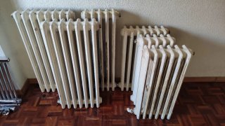 Radiadores de hierro fundido blancos