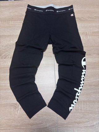 Leggings Champion Negros Logo Grande Talla S